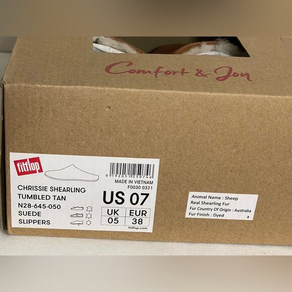 FitFlop Chrissie Shearling Women’s Size 7 Tumbled Tan - Picture 7 of 8